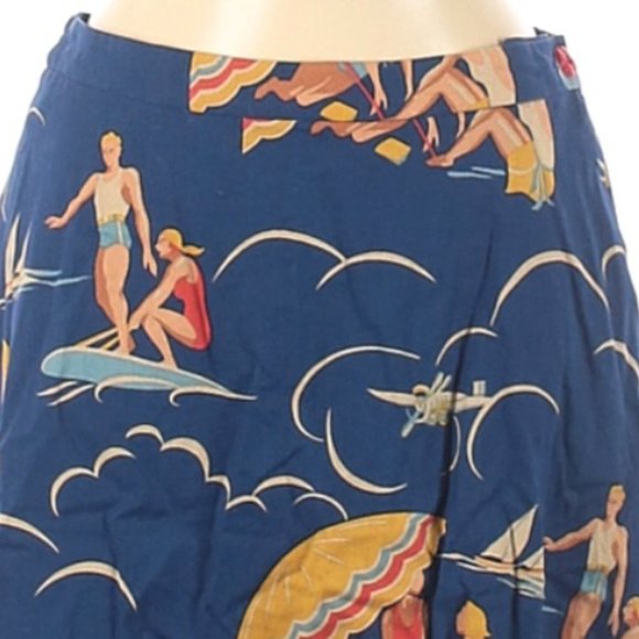 NWT Ralph Lauren Mikaela Retro Print Skirt - Picture 6 of 16